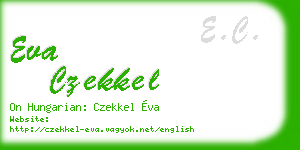 eva czekkel business card